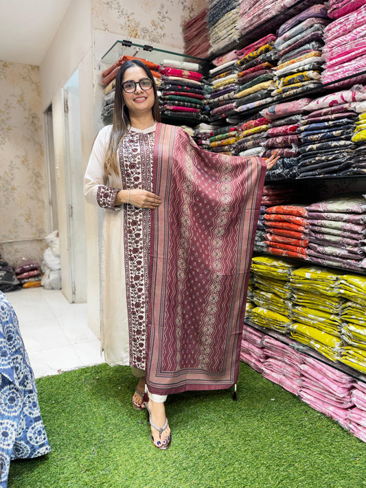 Pure Dola Silk English 3pc Set