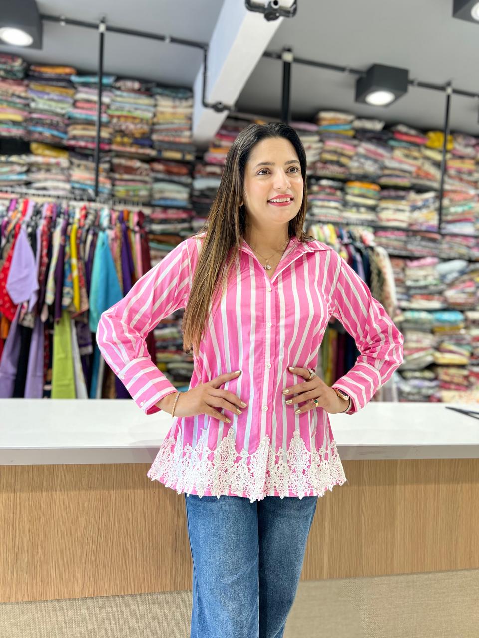Pure Cotton Pink Shirt