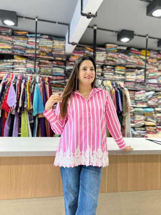 Pure Cotton Pink Shirt