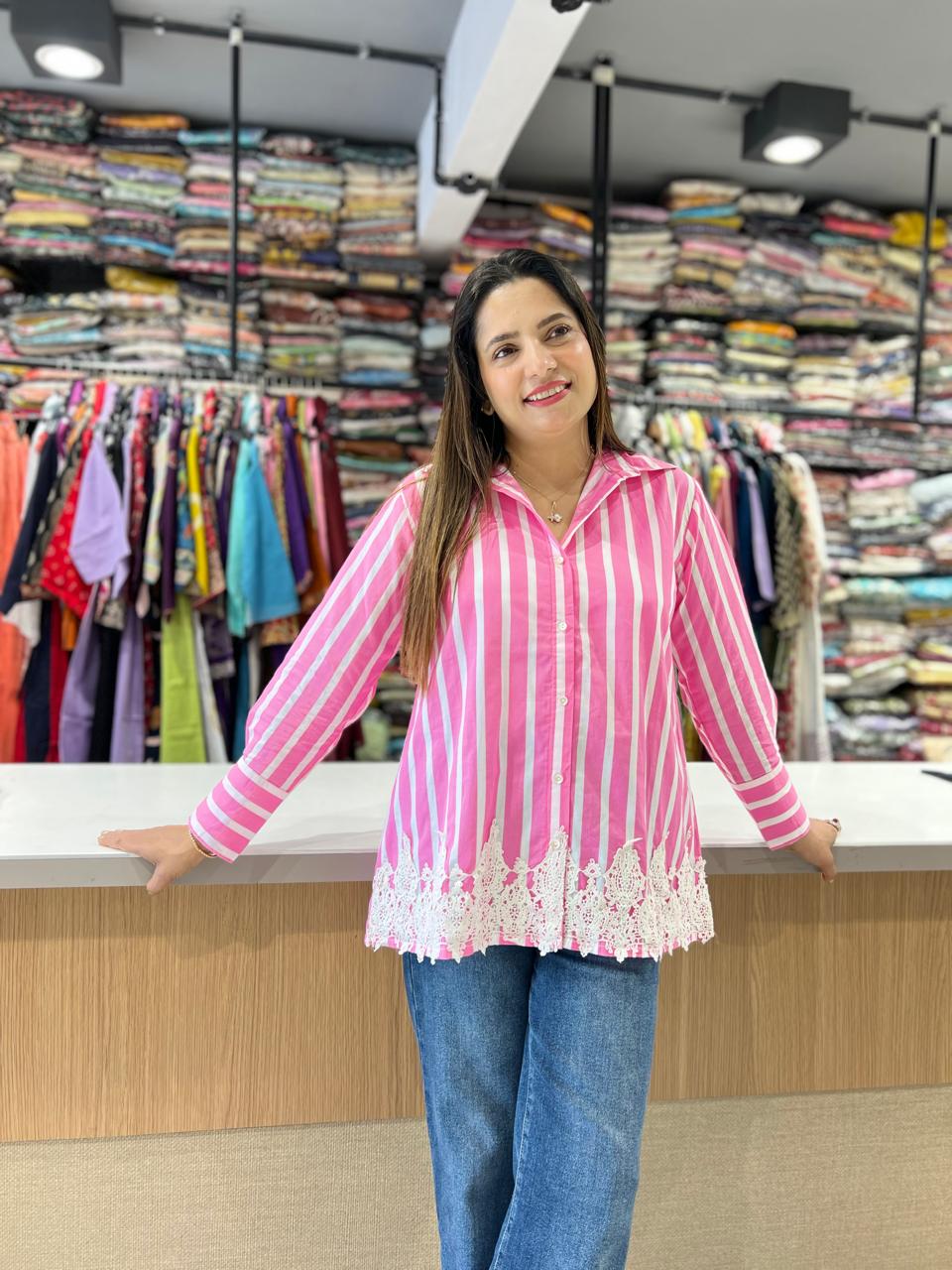 Pure Cotton Pink Shirt