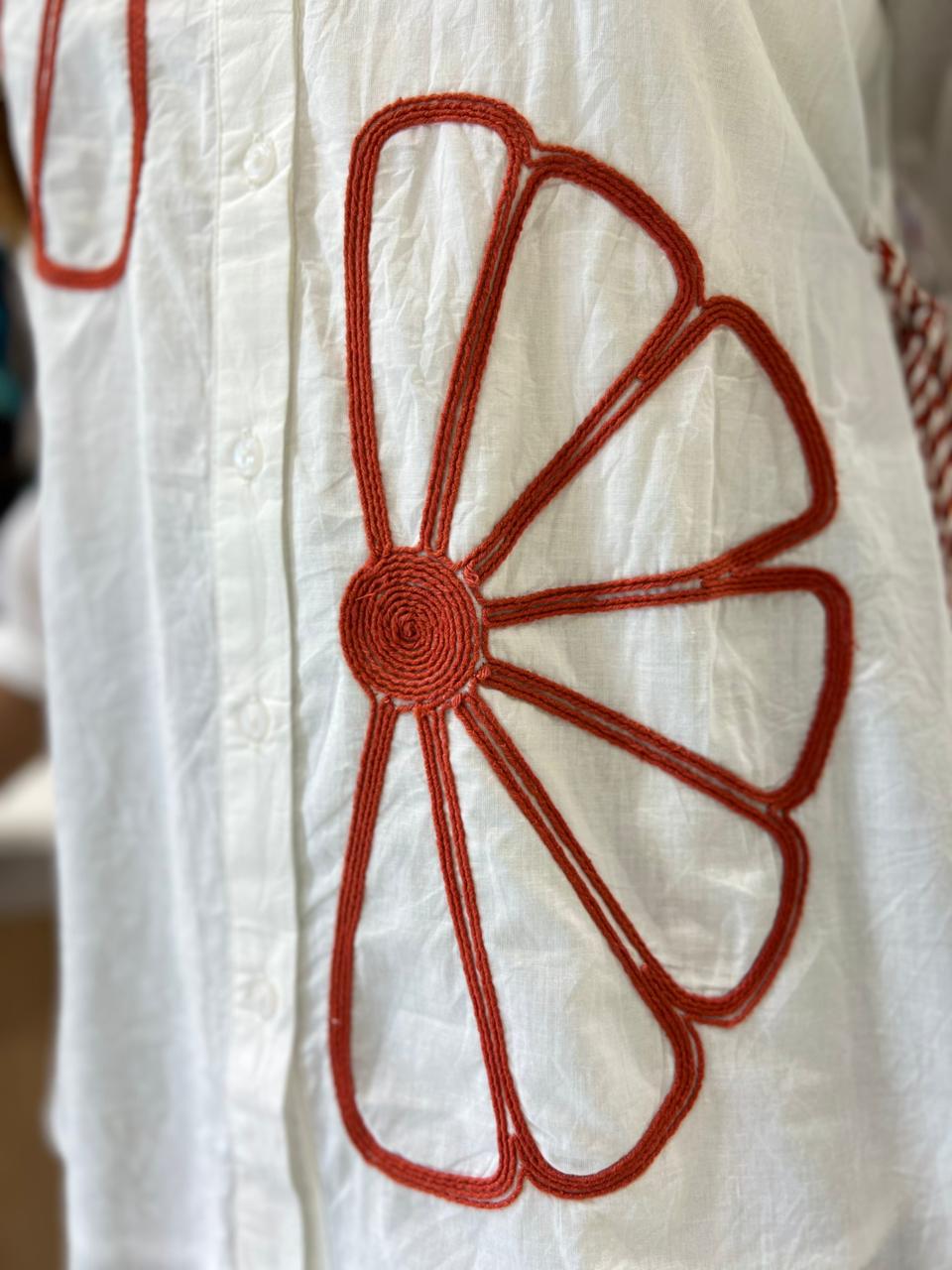 Pure Mull Cotton Pearl White Shirt