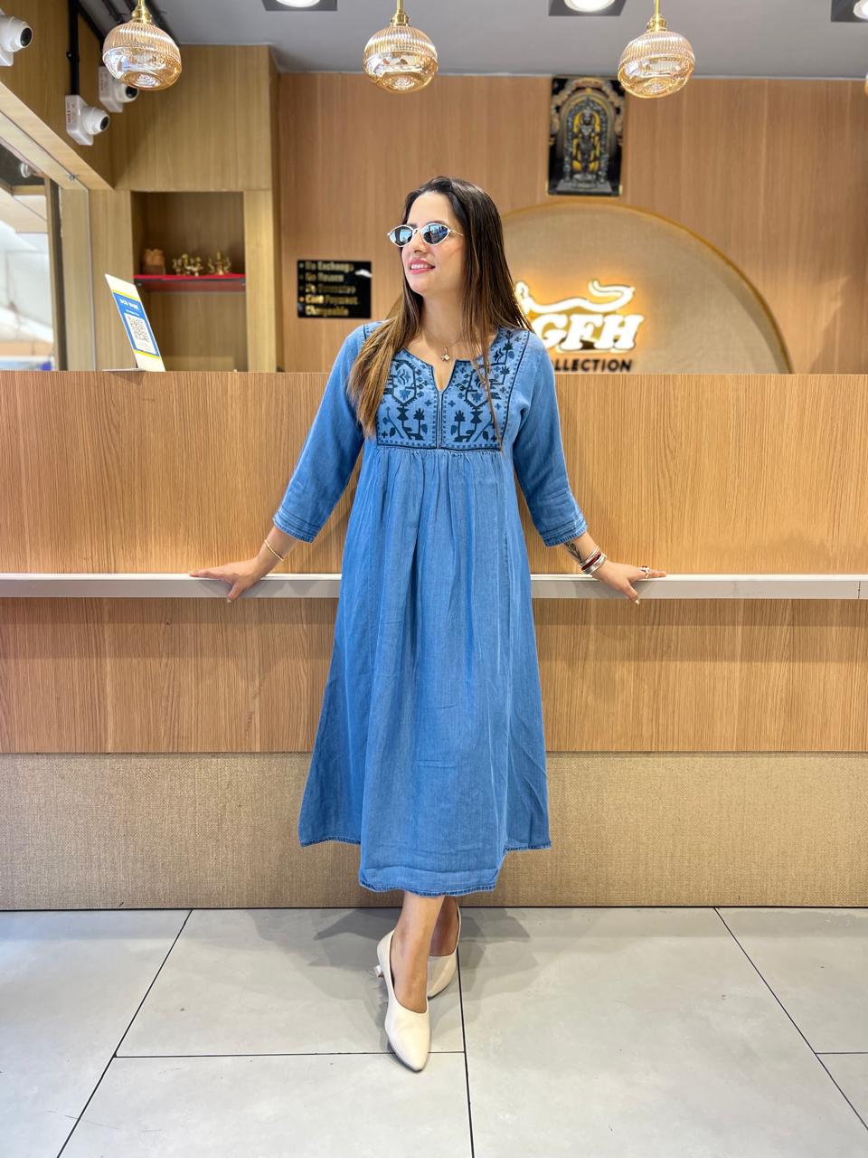 Pure Denim Blue Midi