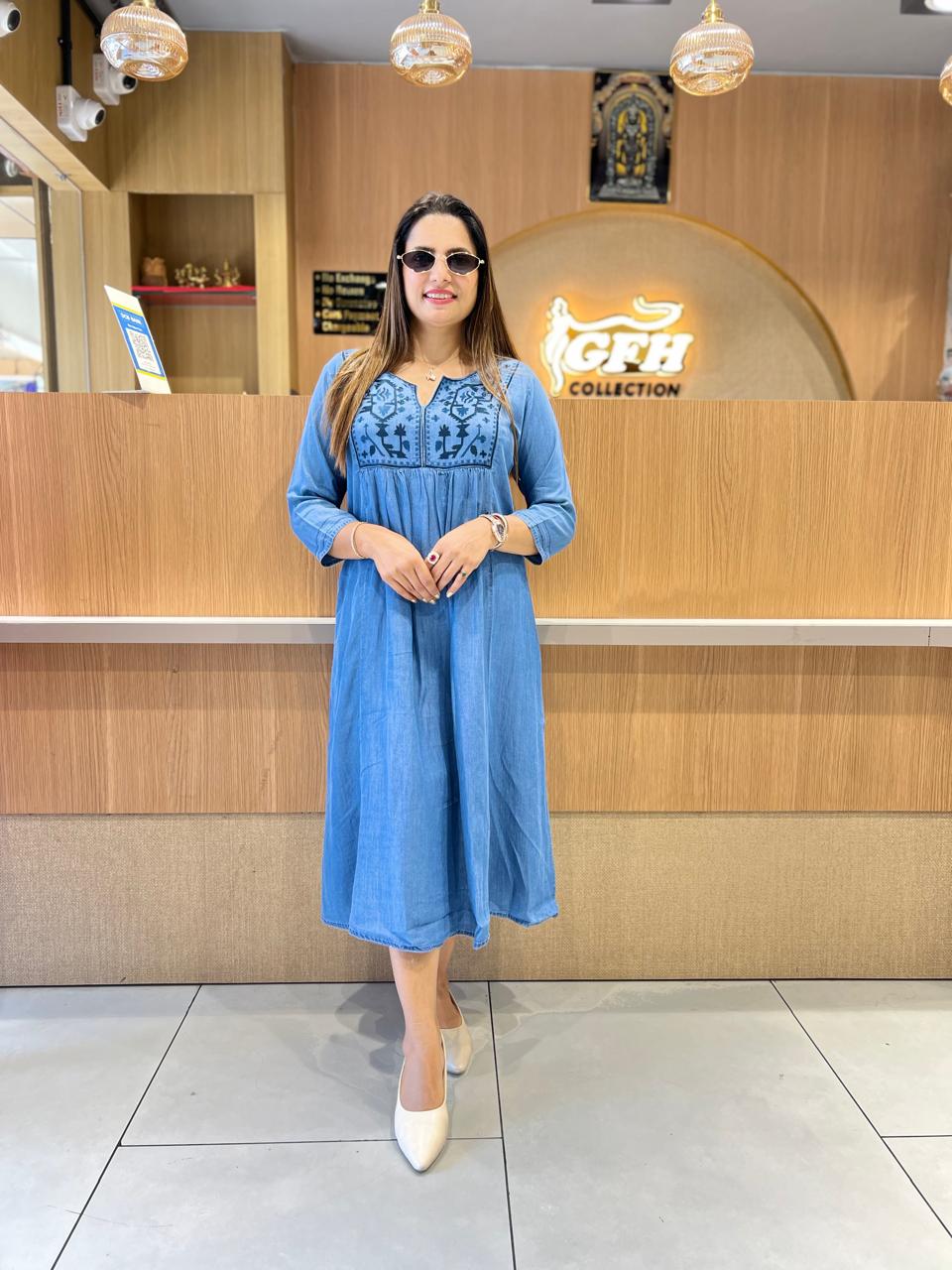 Pure Denim Blue Midi