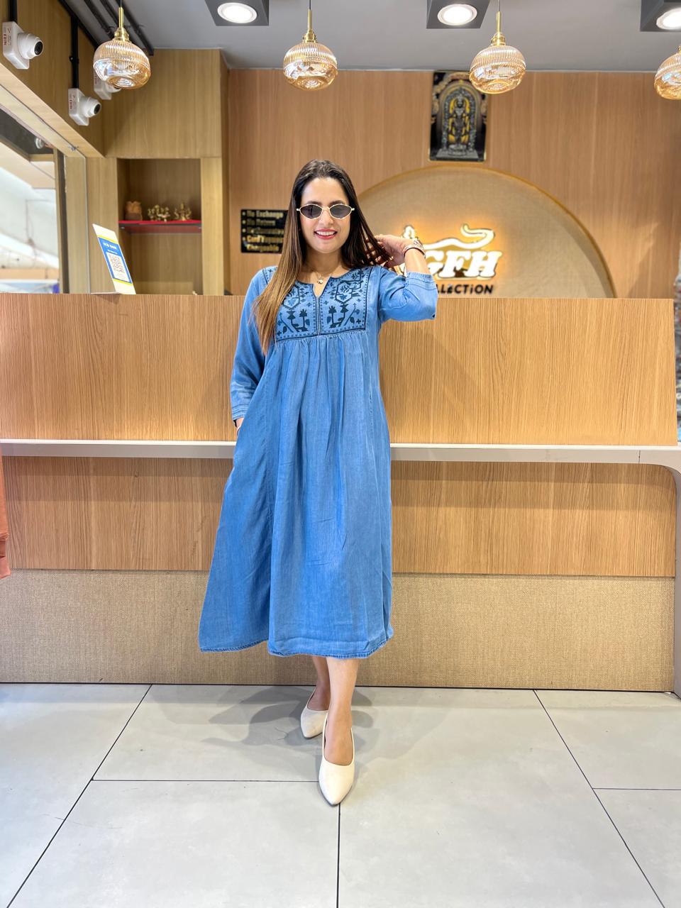 Pure Denim Blue Midi