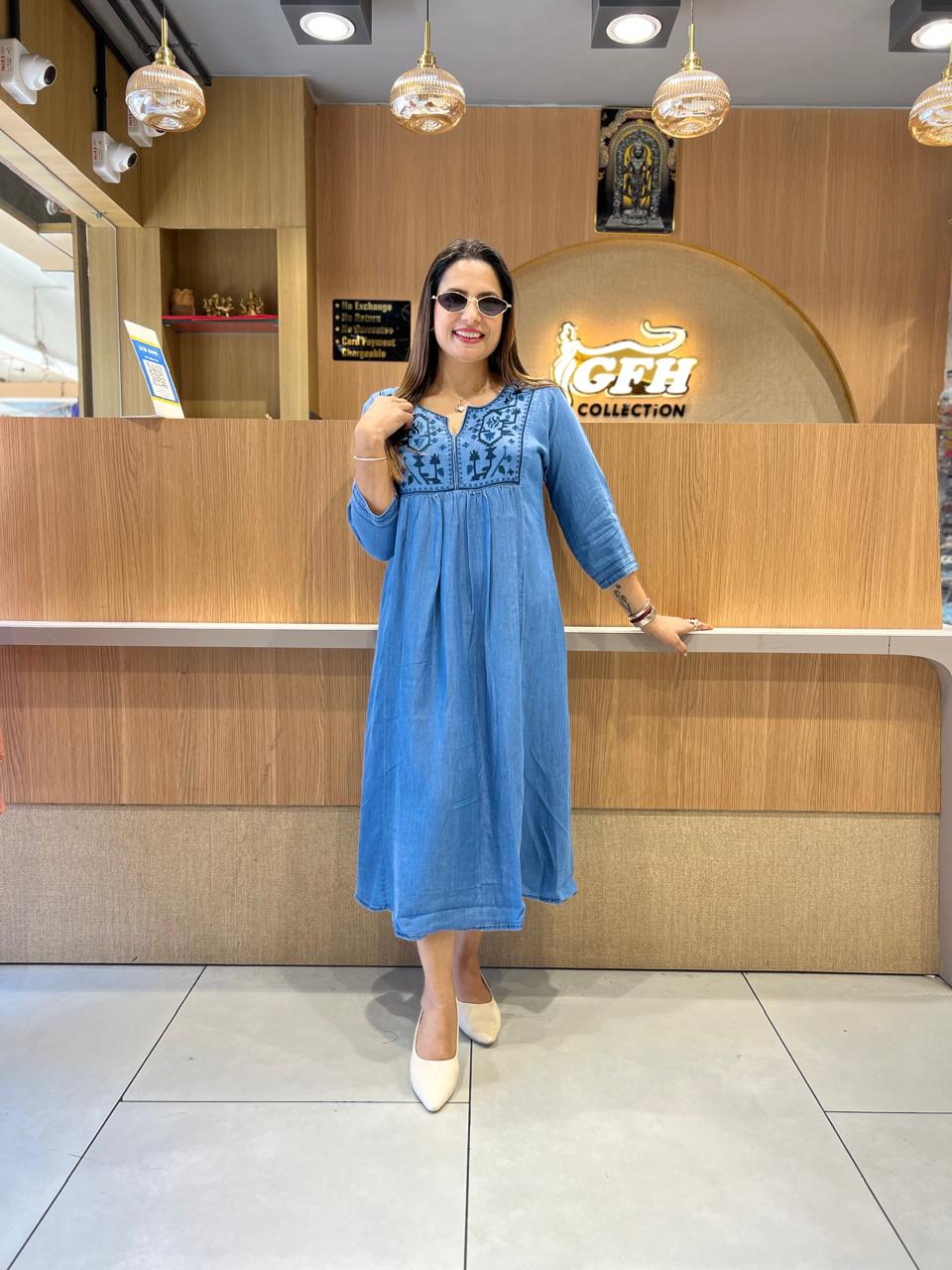 Pure Denim Blue Midi