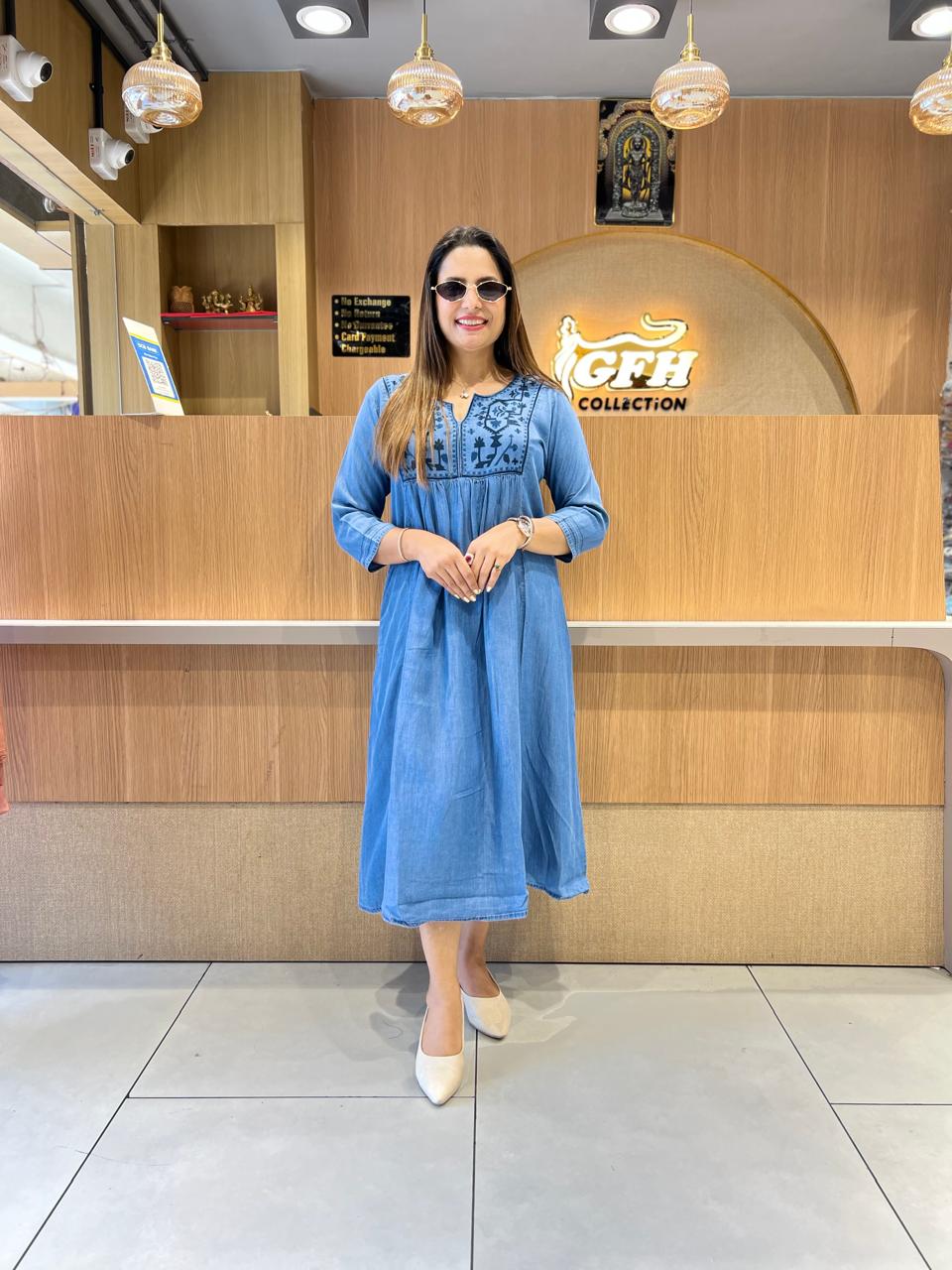 Pure Denim Blue Midi