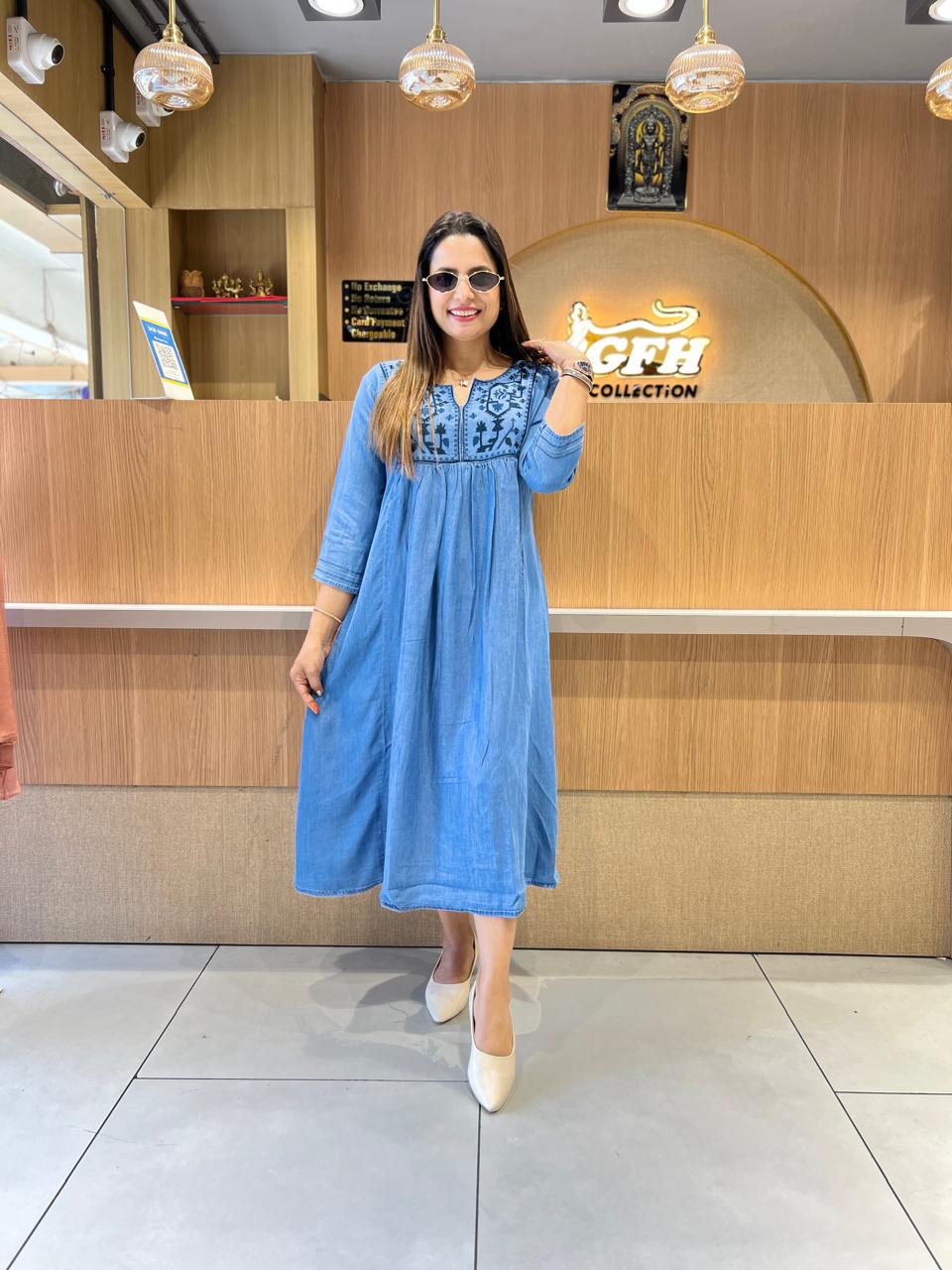 Pure Denim Blue Midi