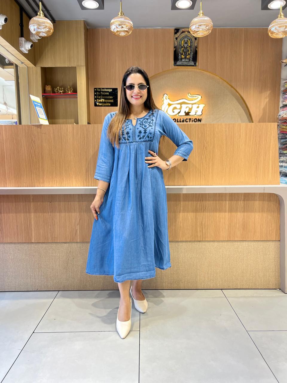 Pure Denim Blue Midi