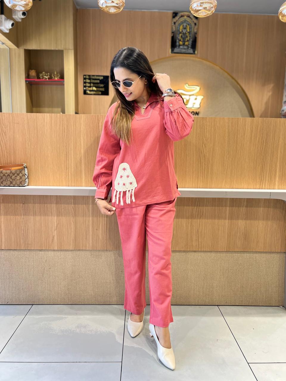 Pure Flex Cotton Peach Pink 2pc Set