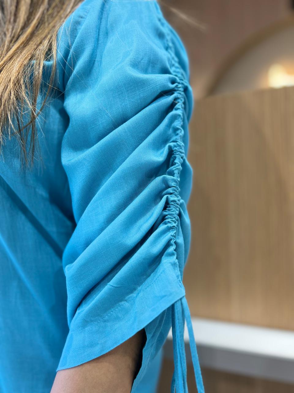 Pure Rayon Flex Blue 2pc Set