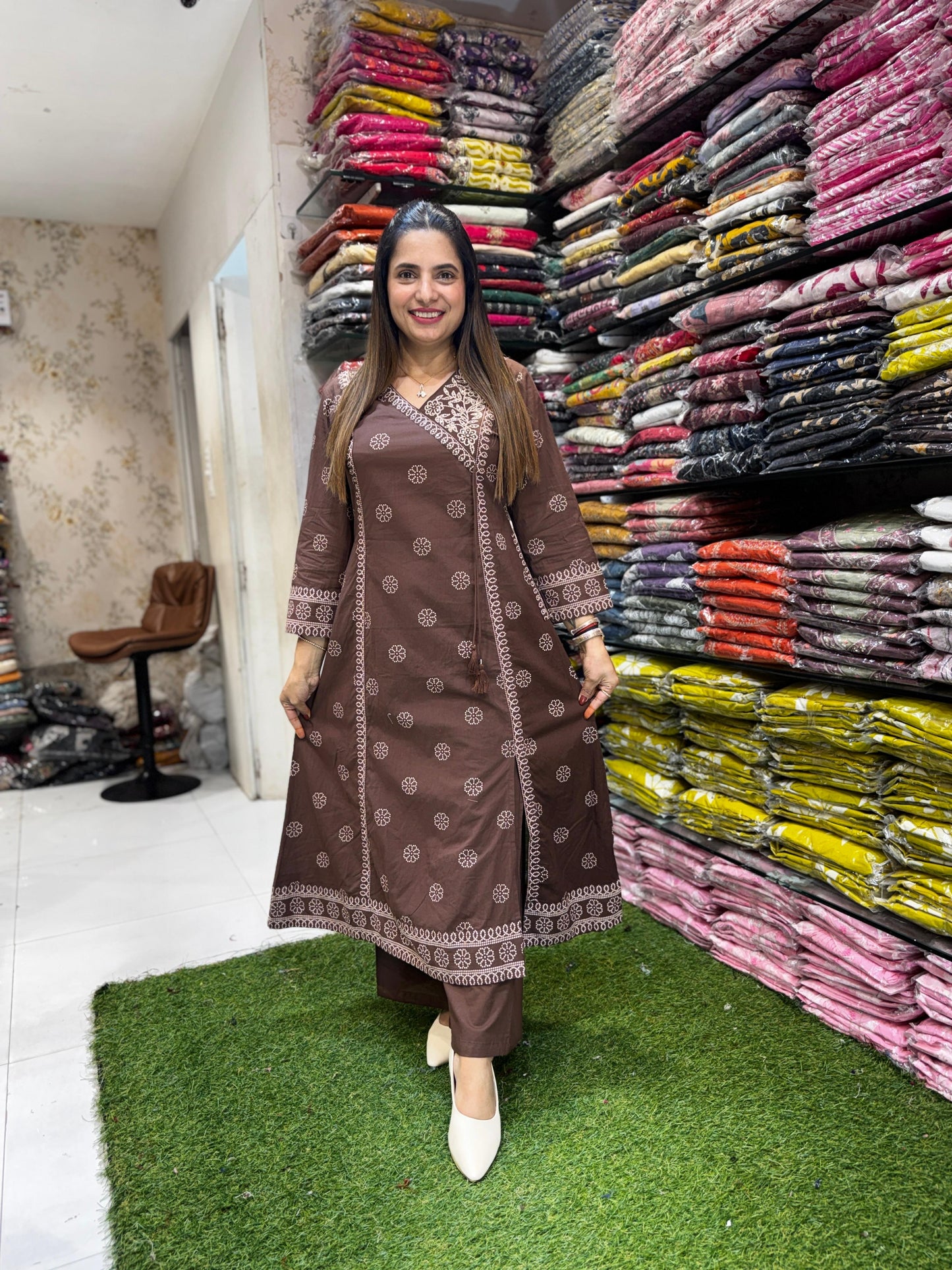 Pure Cotton Dark Brown 3pc Set