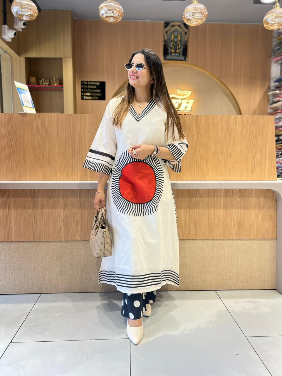 Pure Mull Cotton Off White 2pc Set