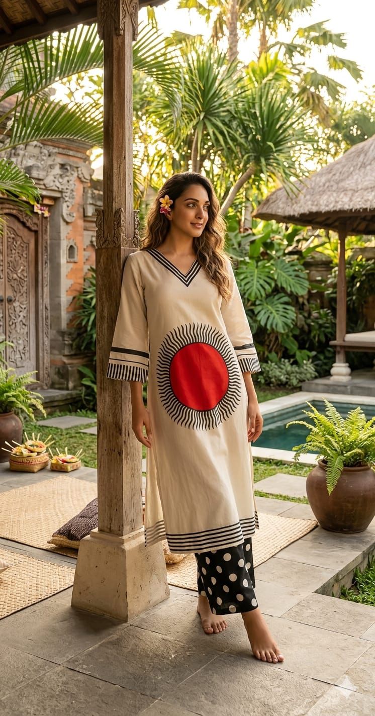 Pure Mull Cotton Off White 2pc Set