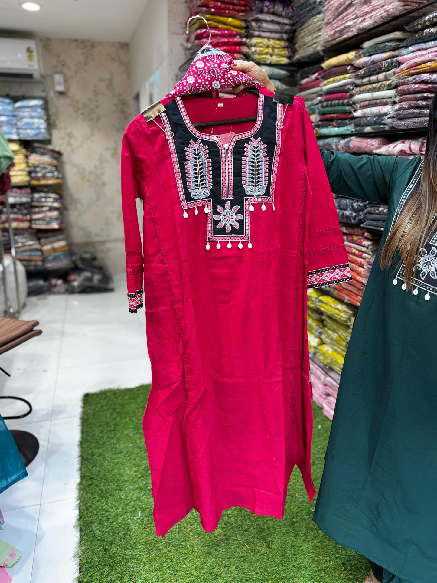 Pure Cotton Rani Pink 3pc Set