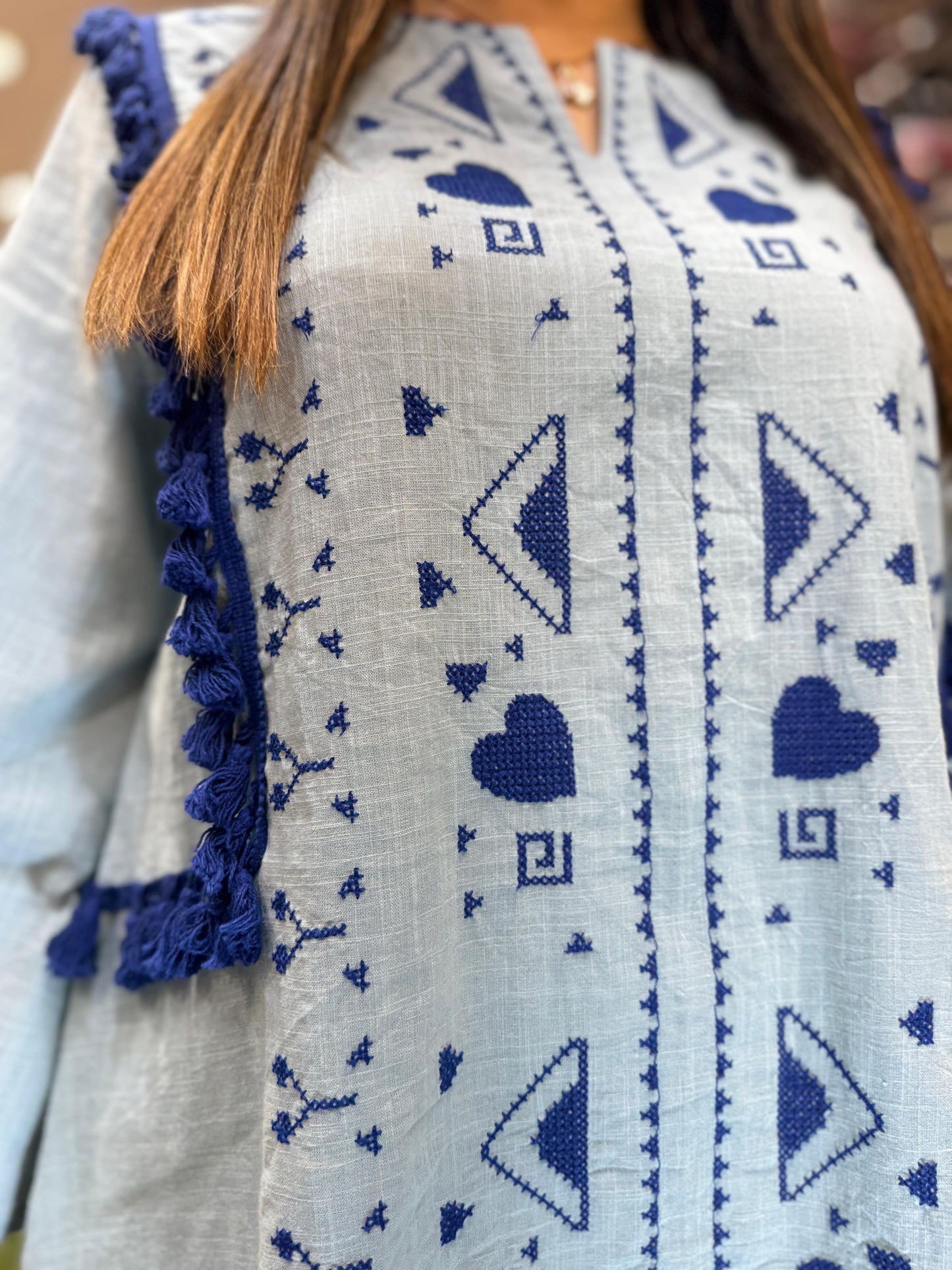 Pure Linen Blue 2pc Set