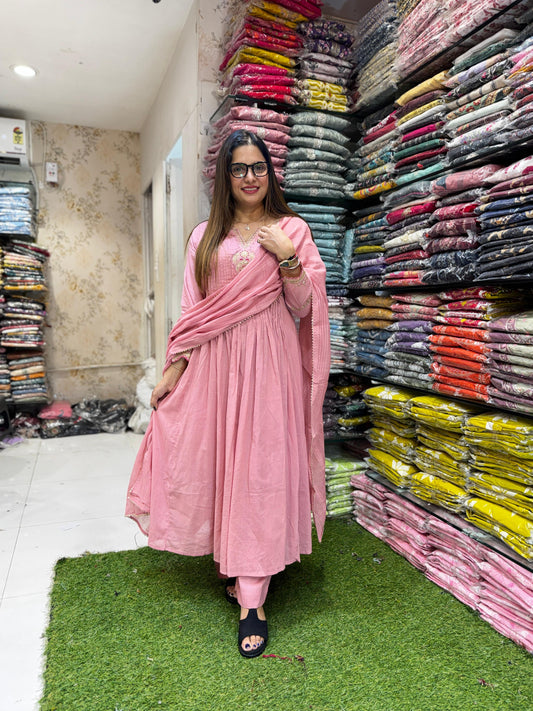 Pure Cotton Pink 3pc Set