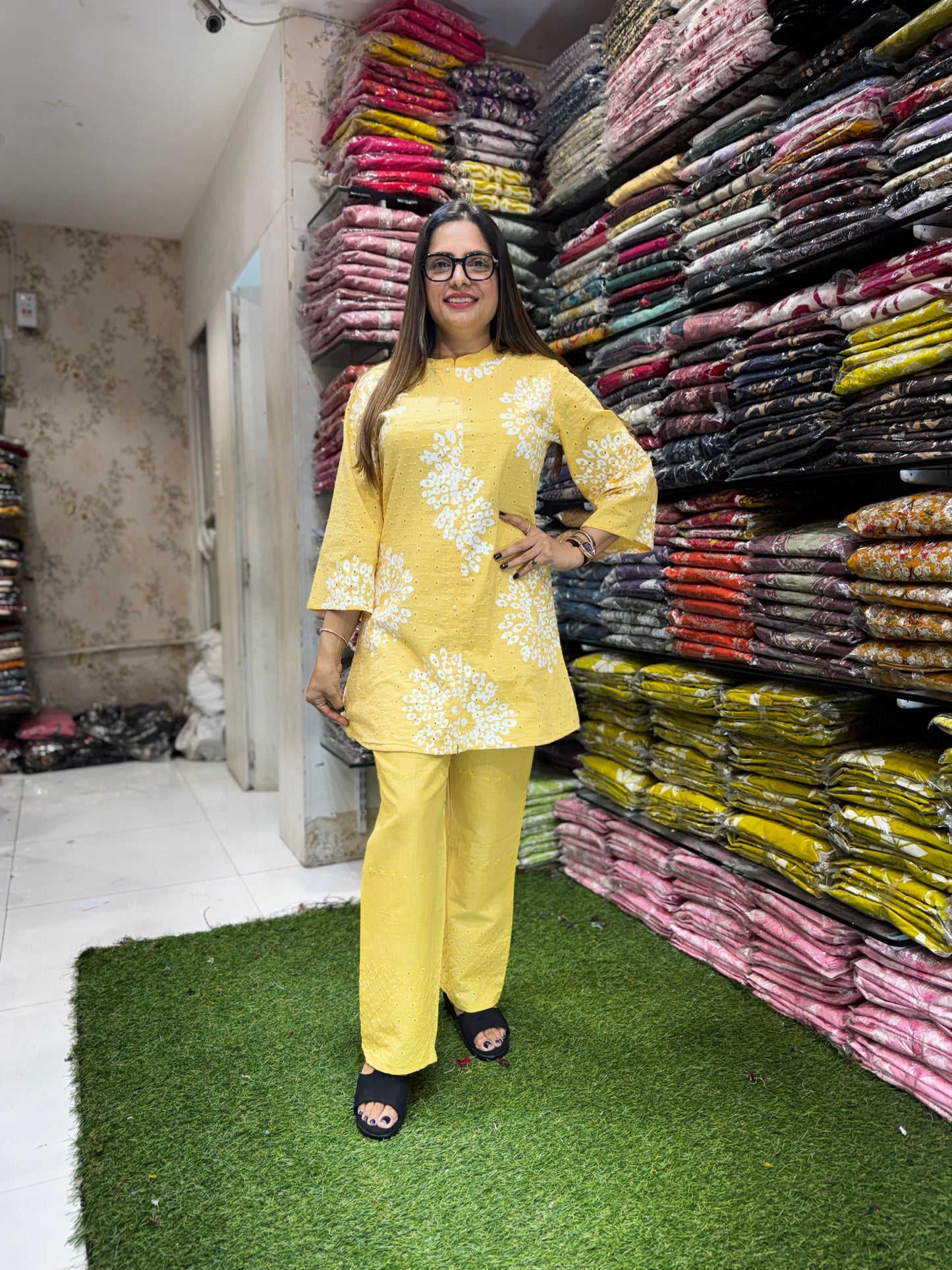 Pure Cotton Light Yellow 2pc Set