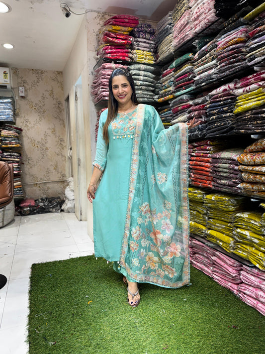 Pure HO Silk Sea Green 3pc Set