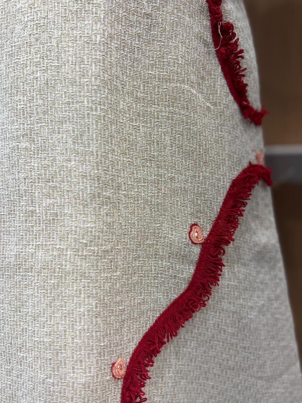 Pure Jute Cotton Off White Midi