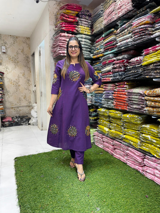 Pure Flex Cotton Purple 2pc Set