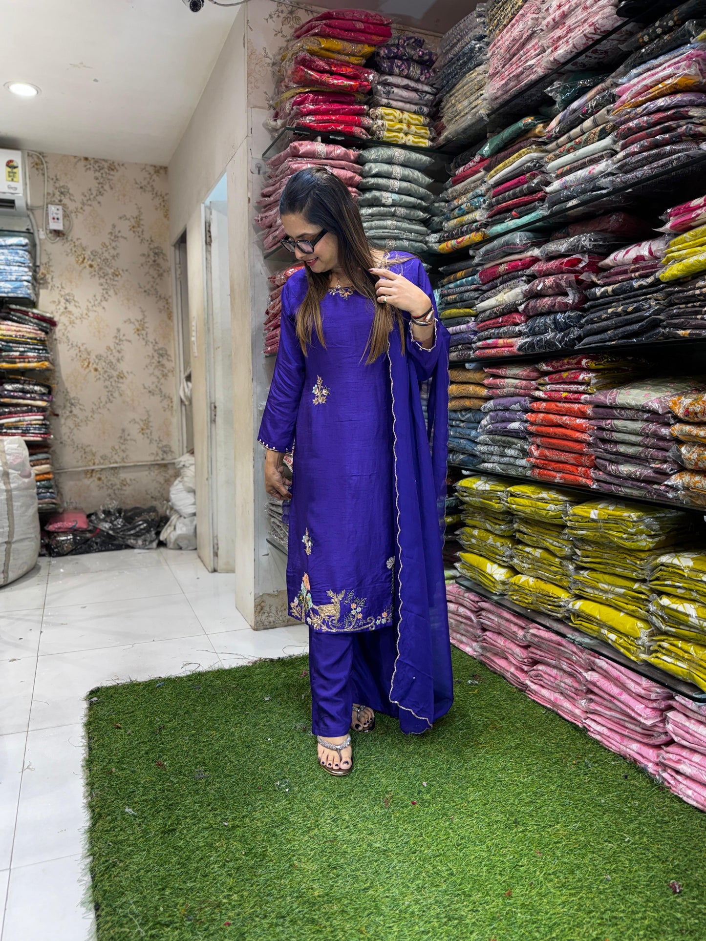 Pure Dola Silk Purple 3pc Set
