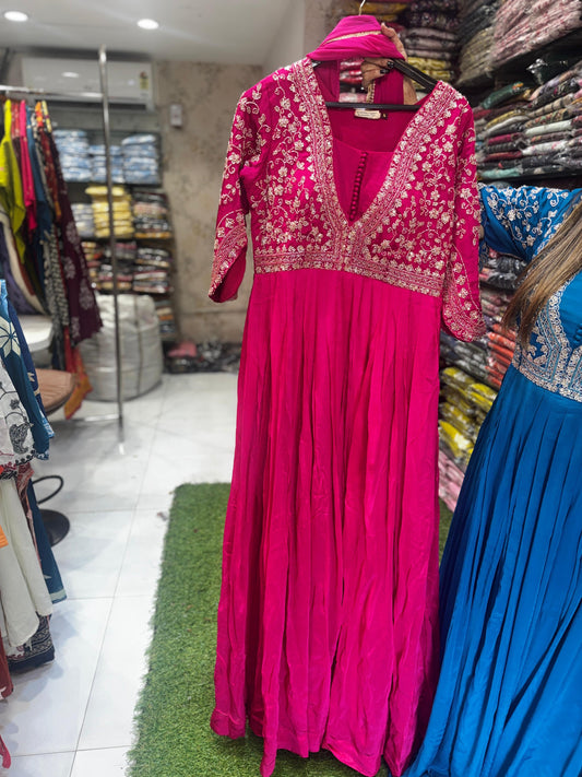Pure Chinon Pink Gown