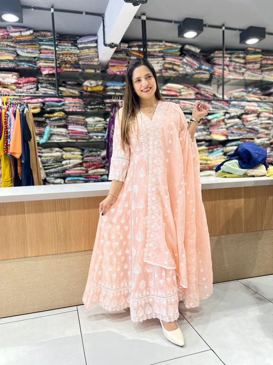 Pure Mull Cotton Baby Pink 3pc Set