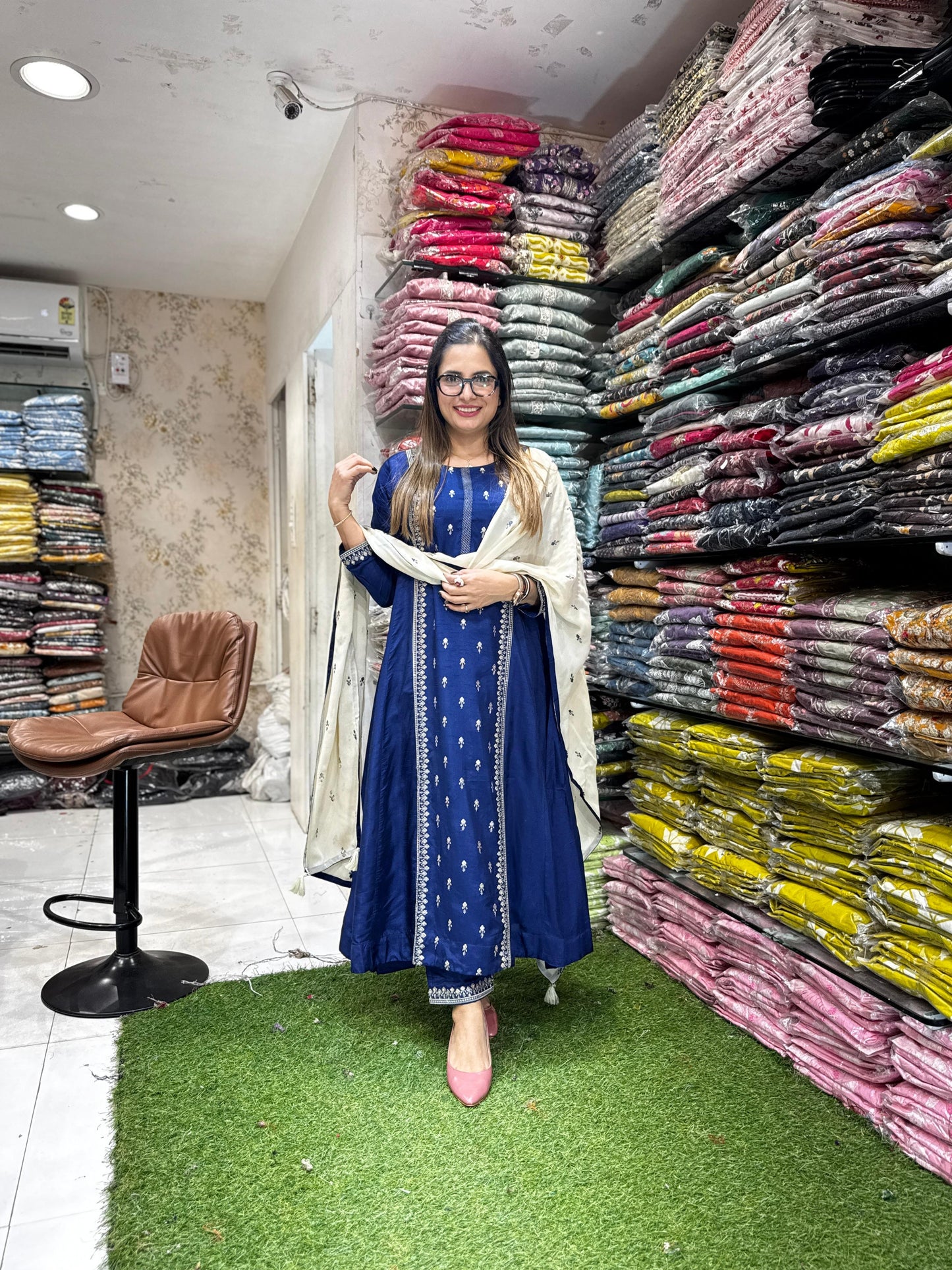 Pure Dola Silk Blue 3pc Set