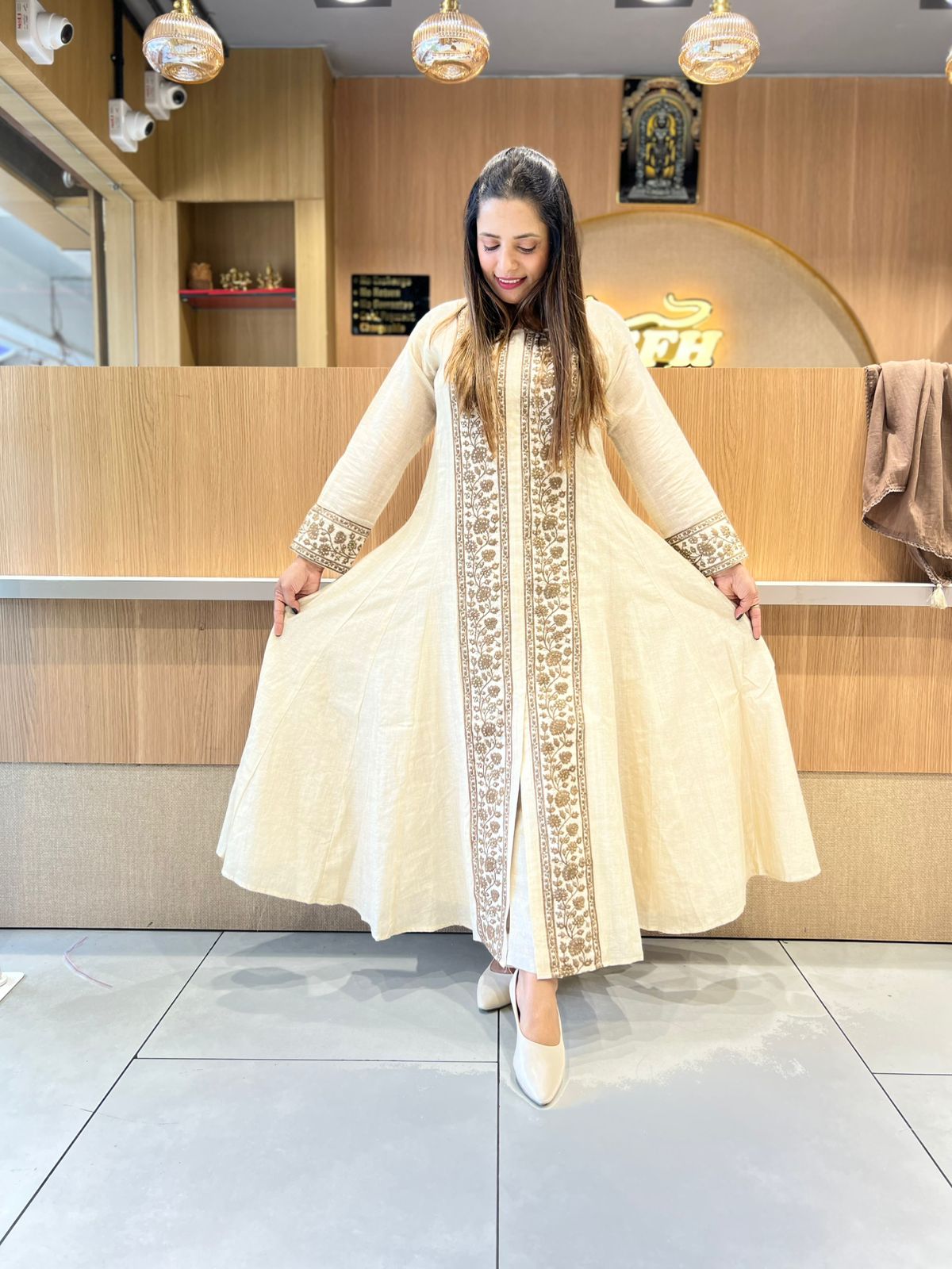 Pure Linen Silk Dusty Off White 3pc Set