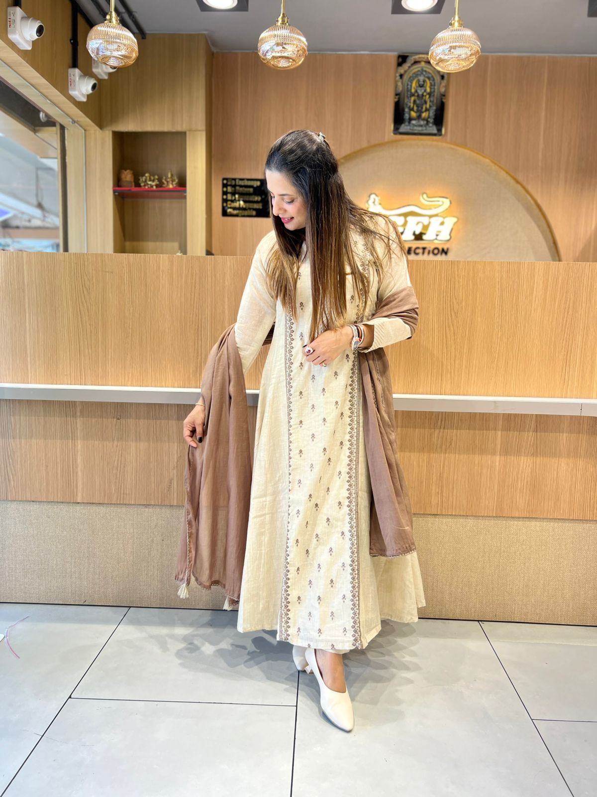 Pure Linen Silk Dusty Off White 3pc Set