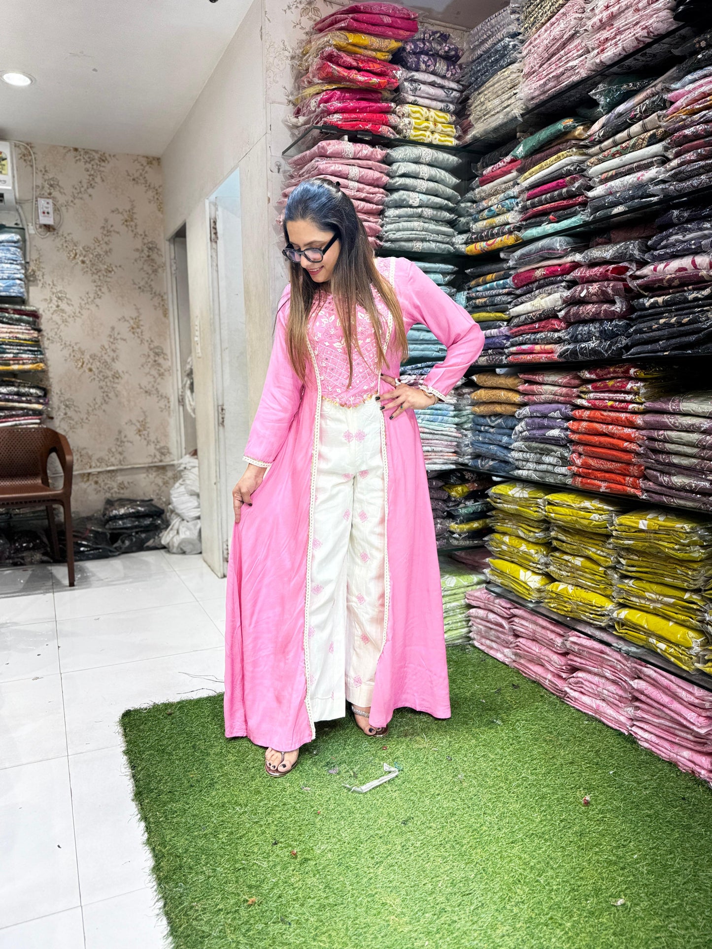 Pure Muslin Pink 2pc Set