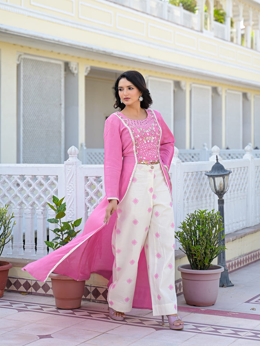Pure Muslin Pink 2pc Set