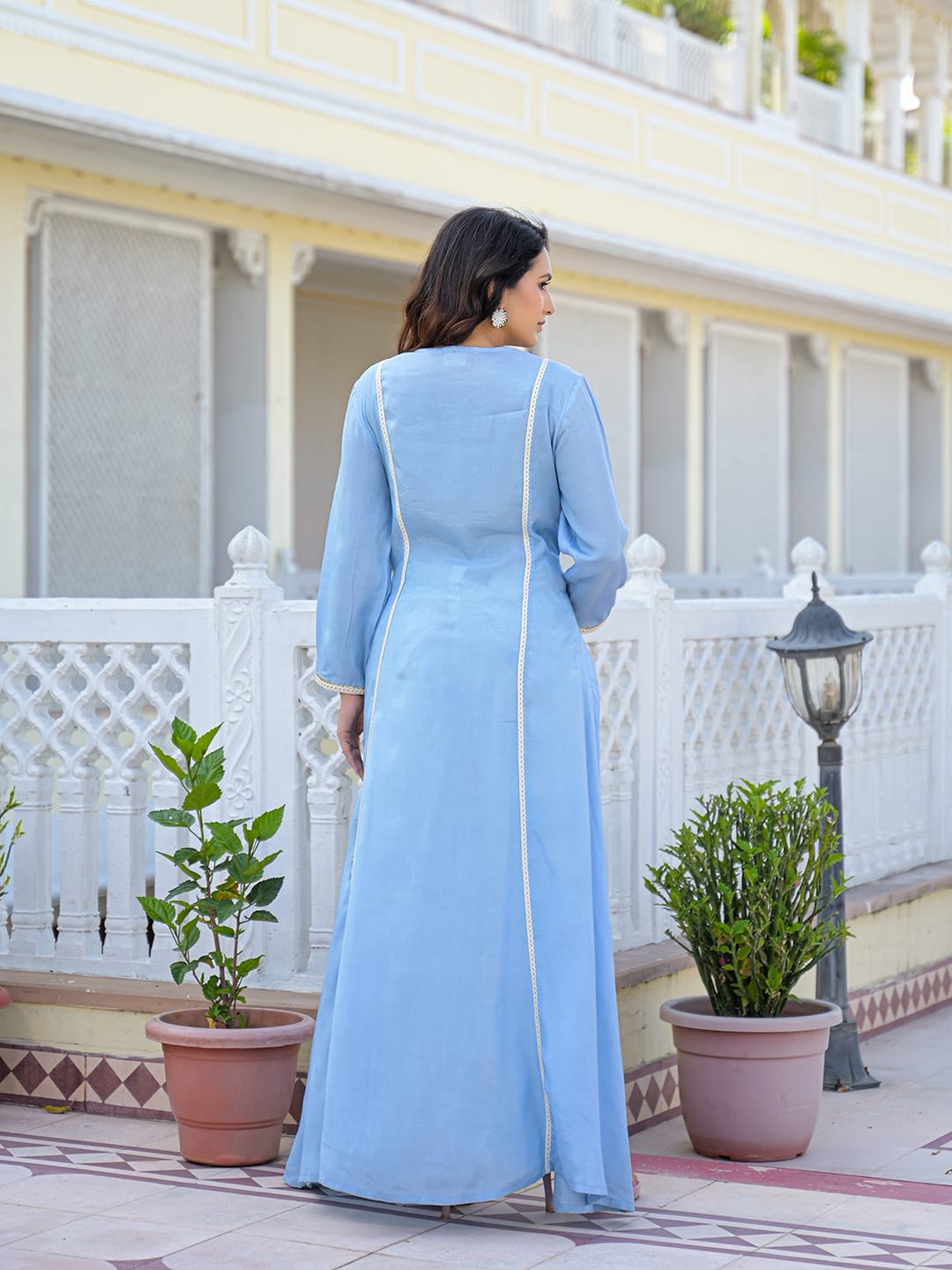 Pure Muslin Sky Blue 2pc Set