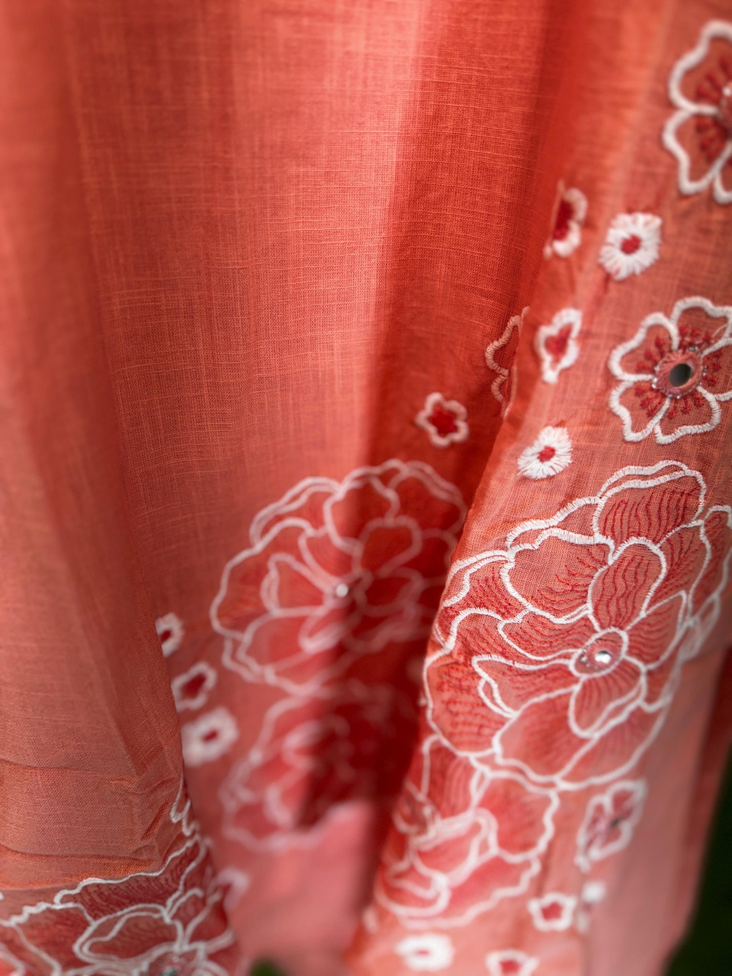 Pure Linen Cotton Peach 2pc Set