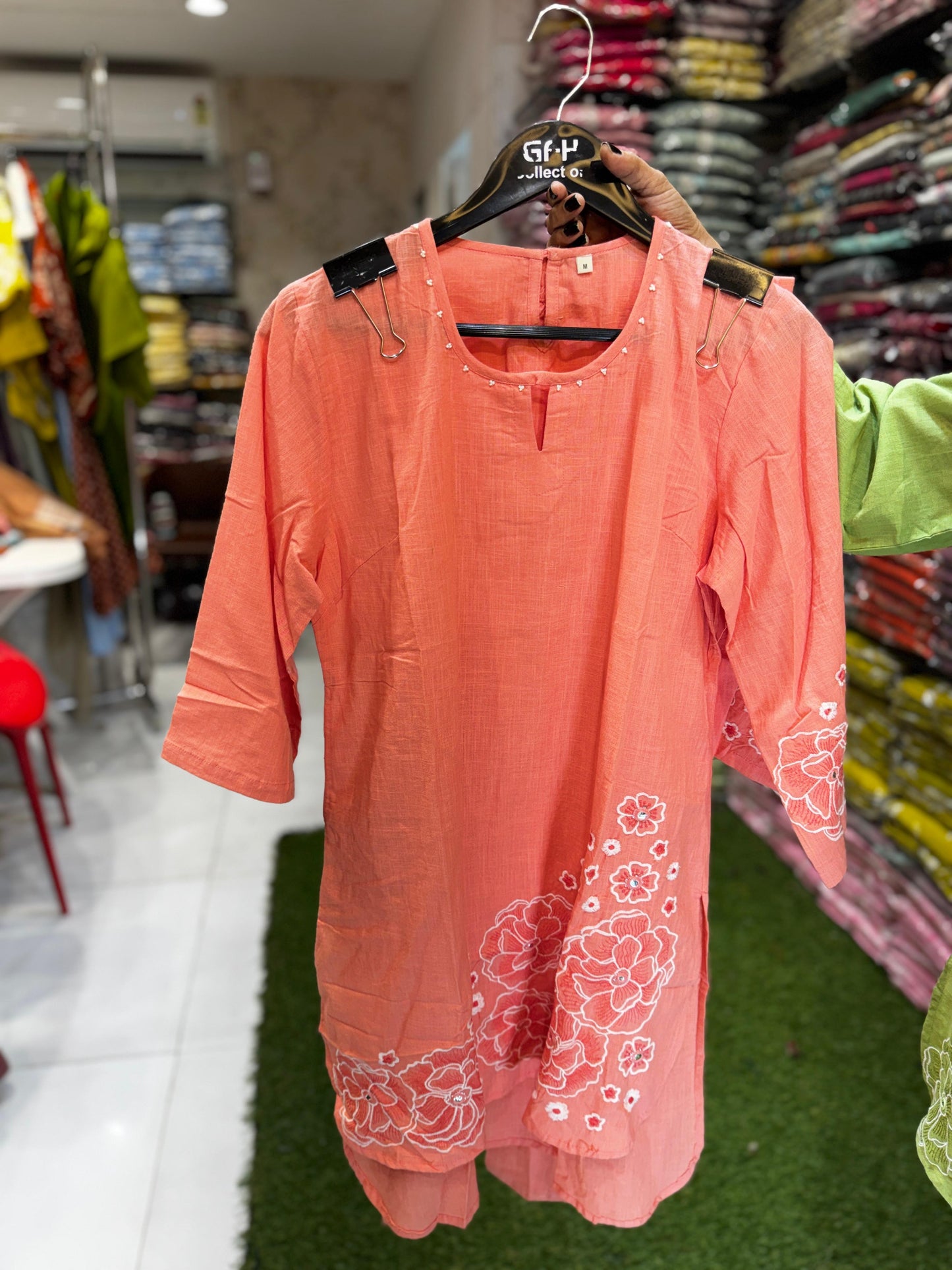 Pure Linen Cotton Peach 2pc Set