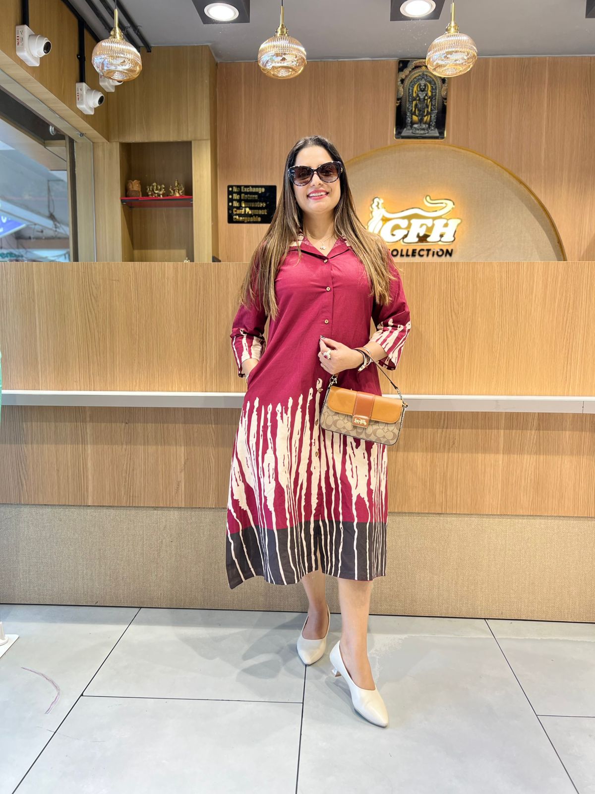 Pure Flex Cotton Maroon Midi