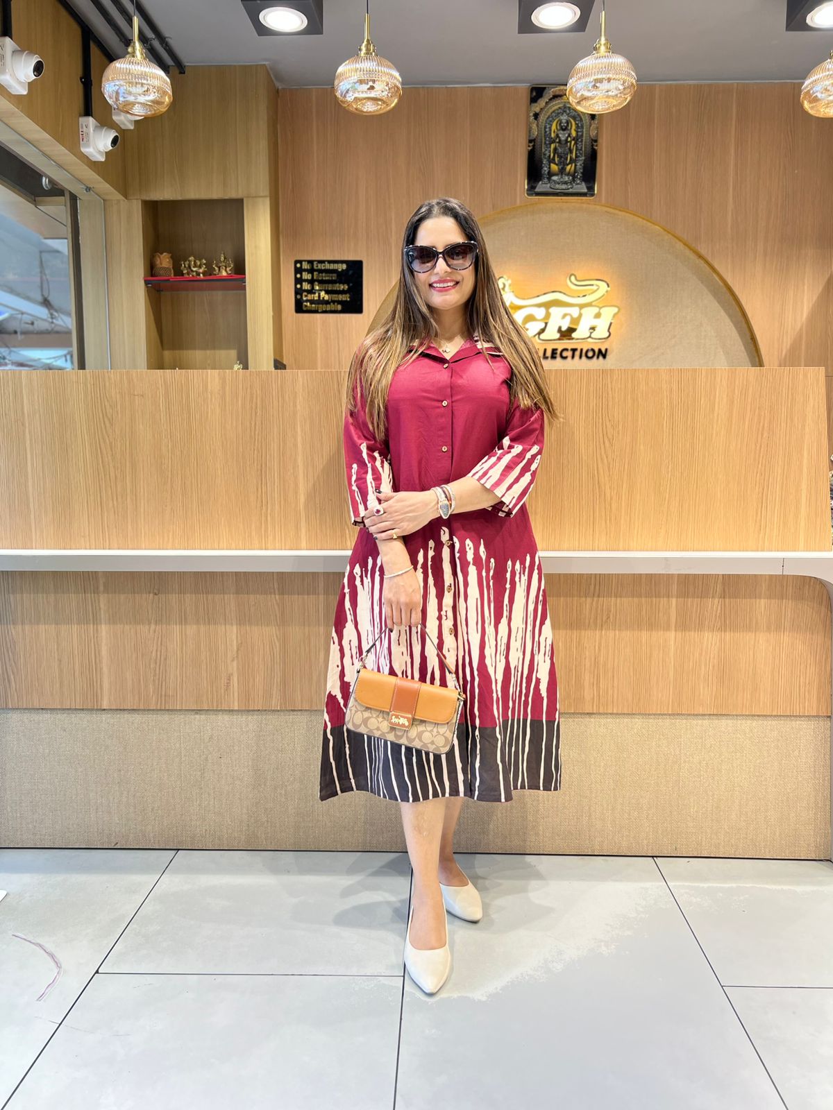 Pure Flex Cotton Maroon Midi