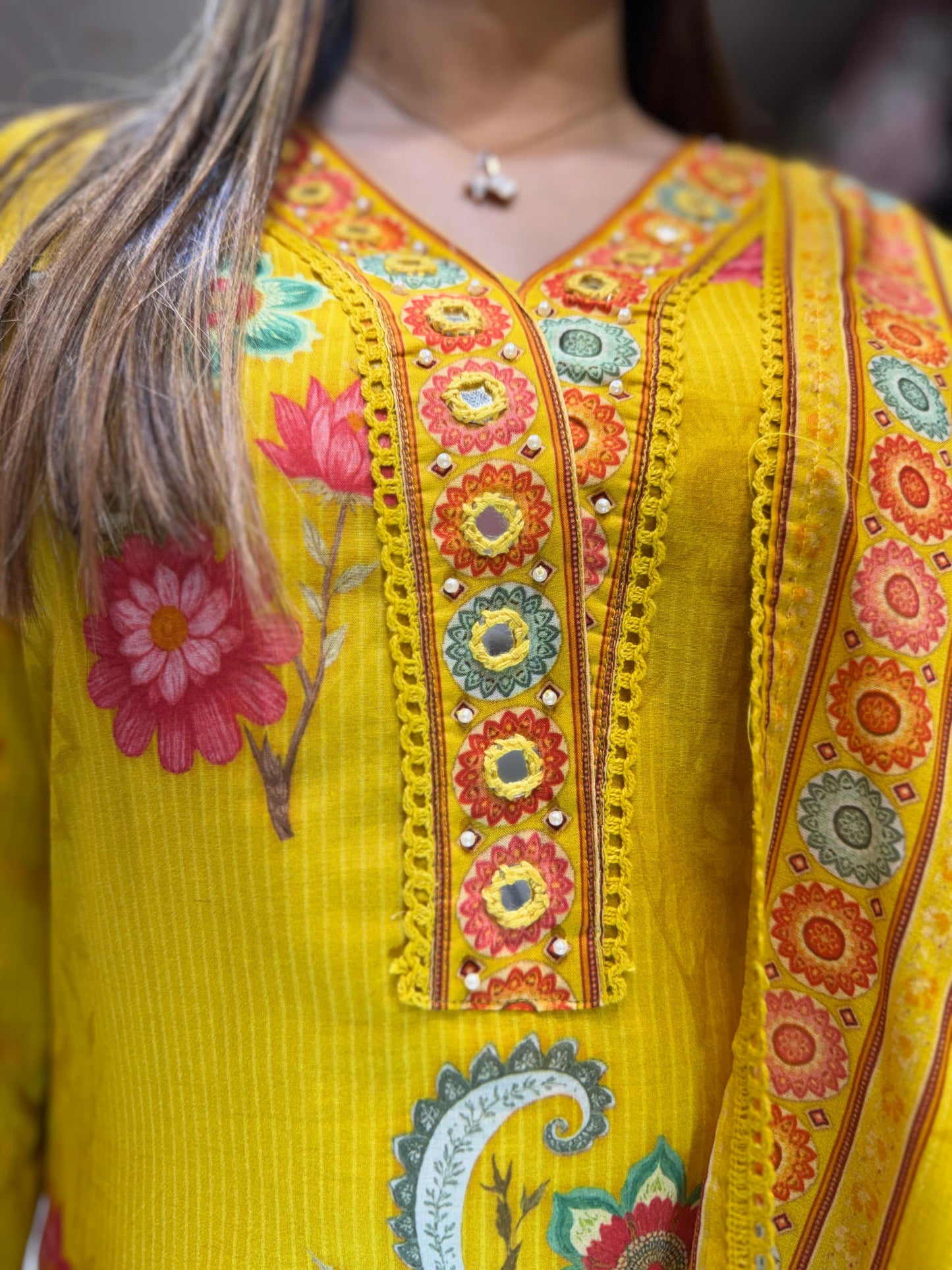 Pure Mull Cotton Yellow 3pc Set