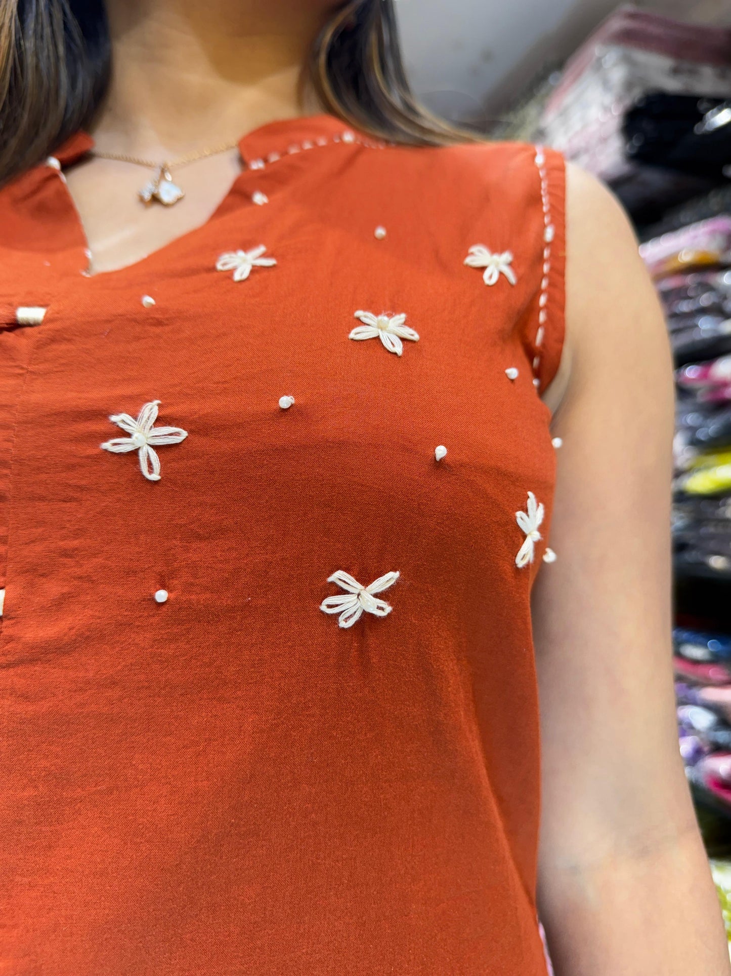 Pure Cotton Orange 2pc Set