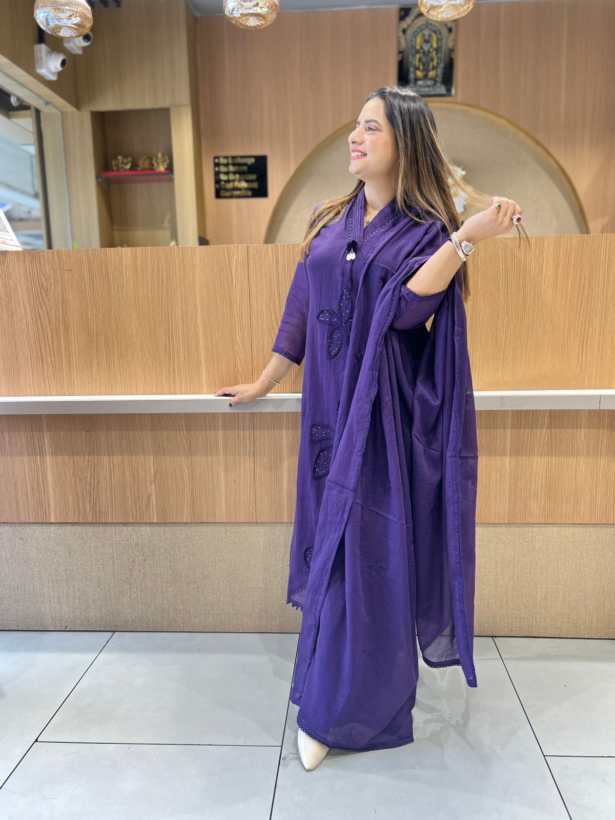 Pure Mull Cotton Purple 3pc Set