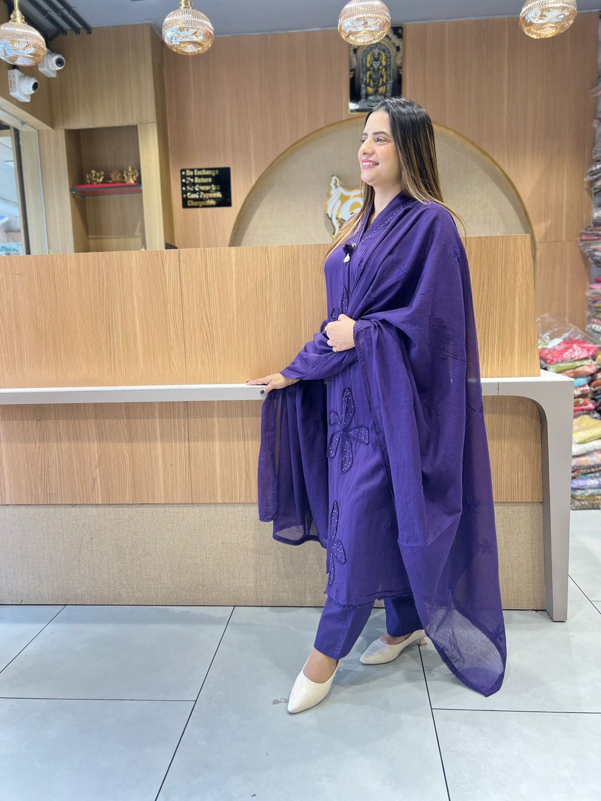 Pure Mull Cotton Purple 3pc Set