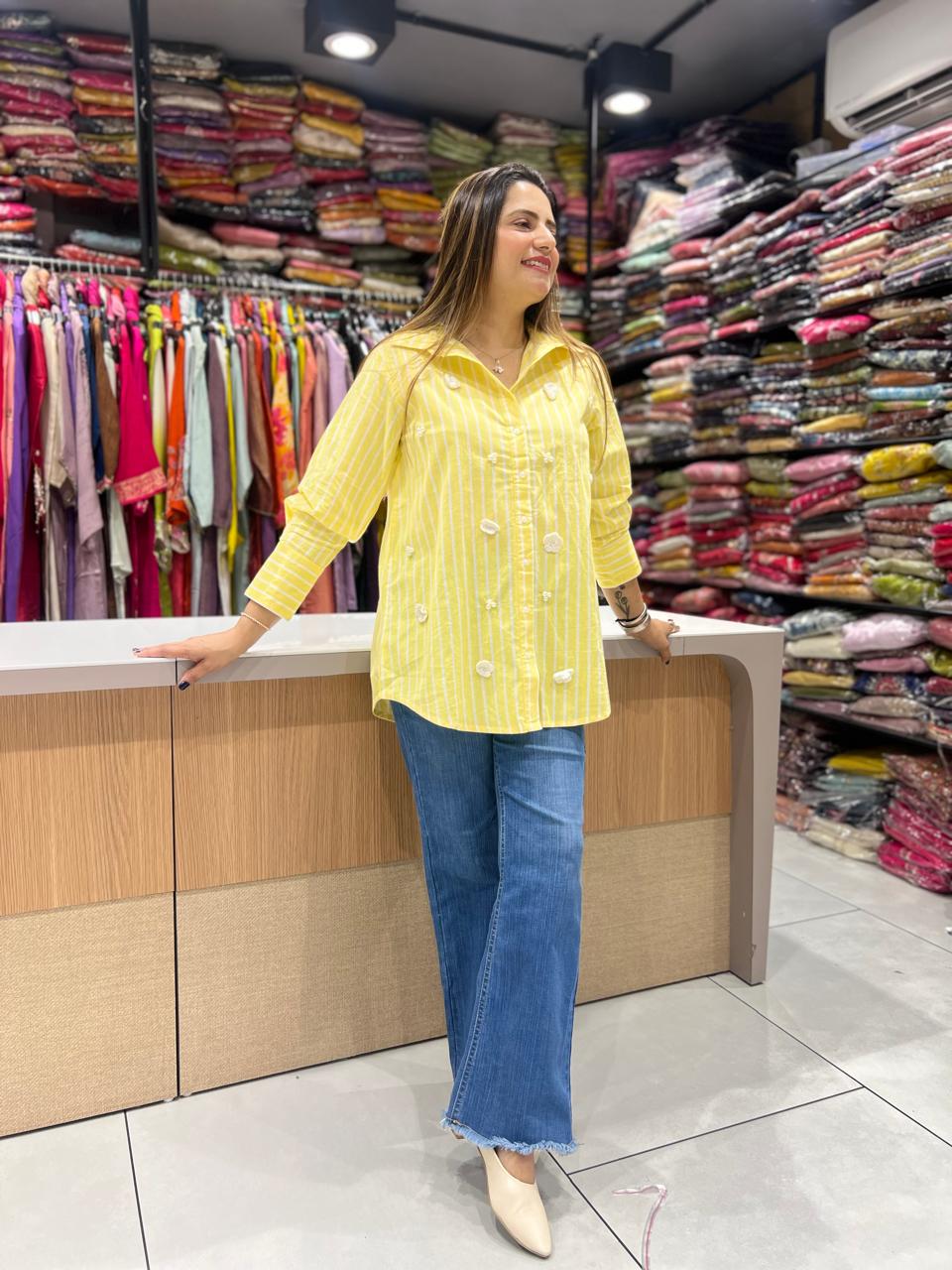 Pure Cotton Yellow Shirt
