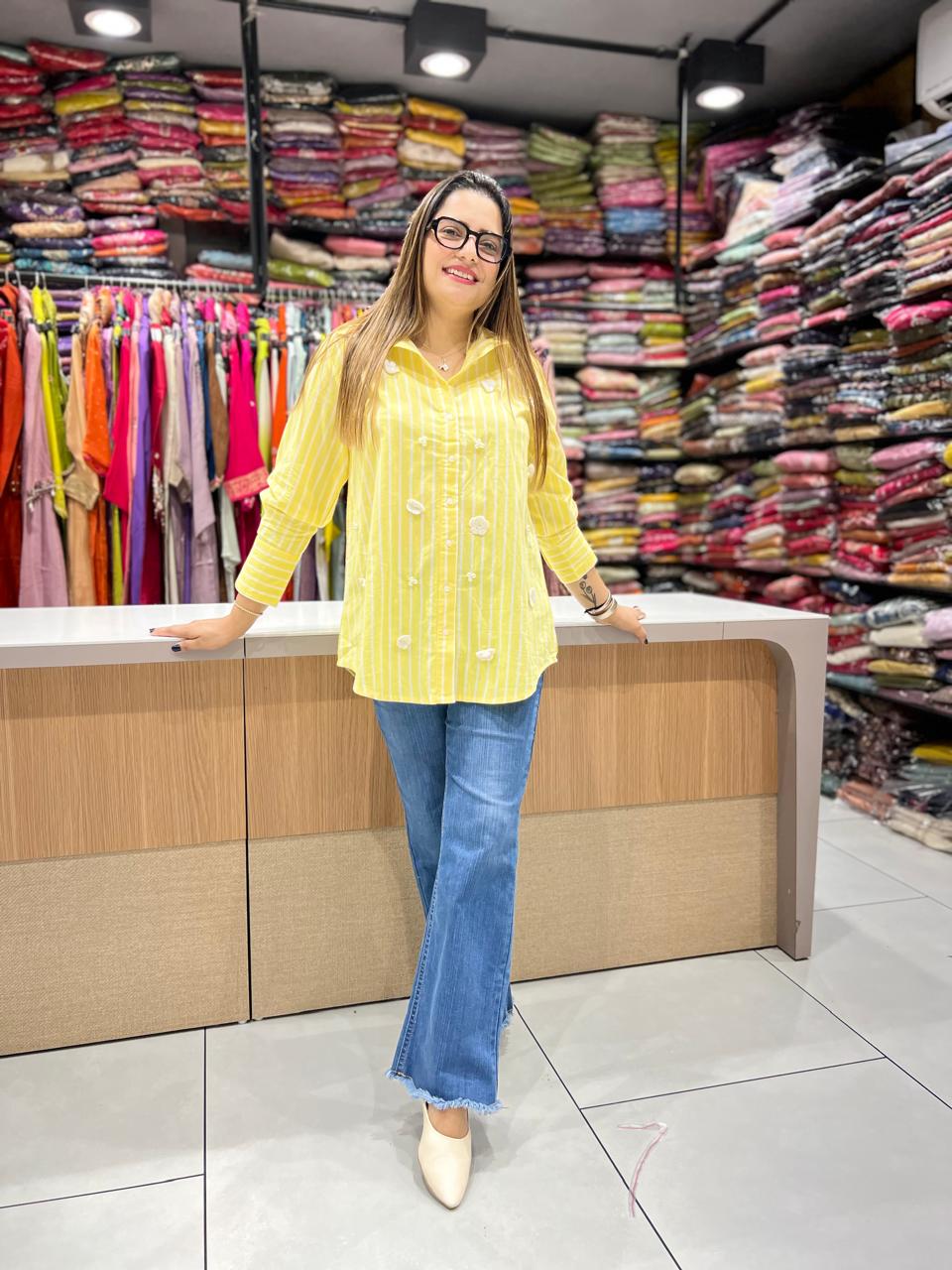 Pure Cotton Yellow Shirt