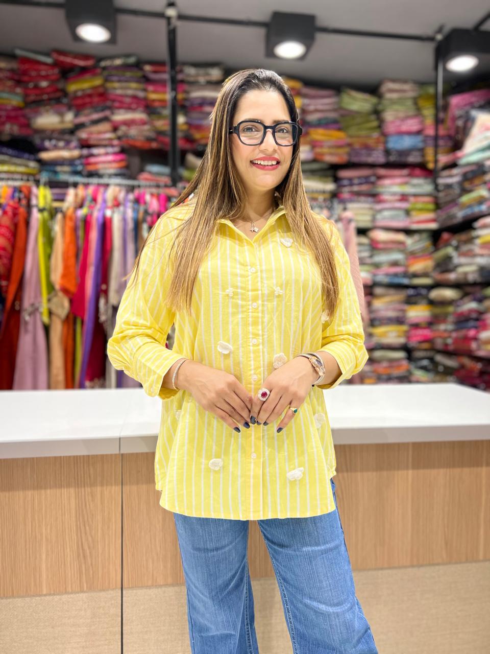 Pure Cotton Yellow Shirt