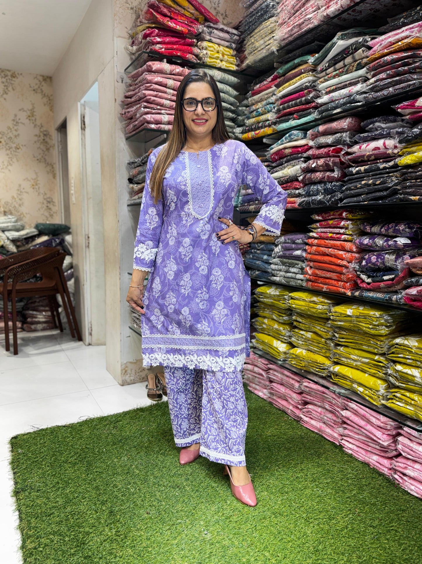 Pure Cotton Lylac Purple 3pc Set