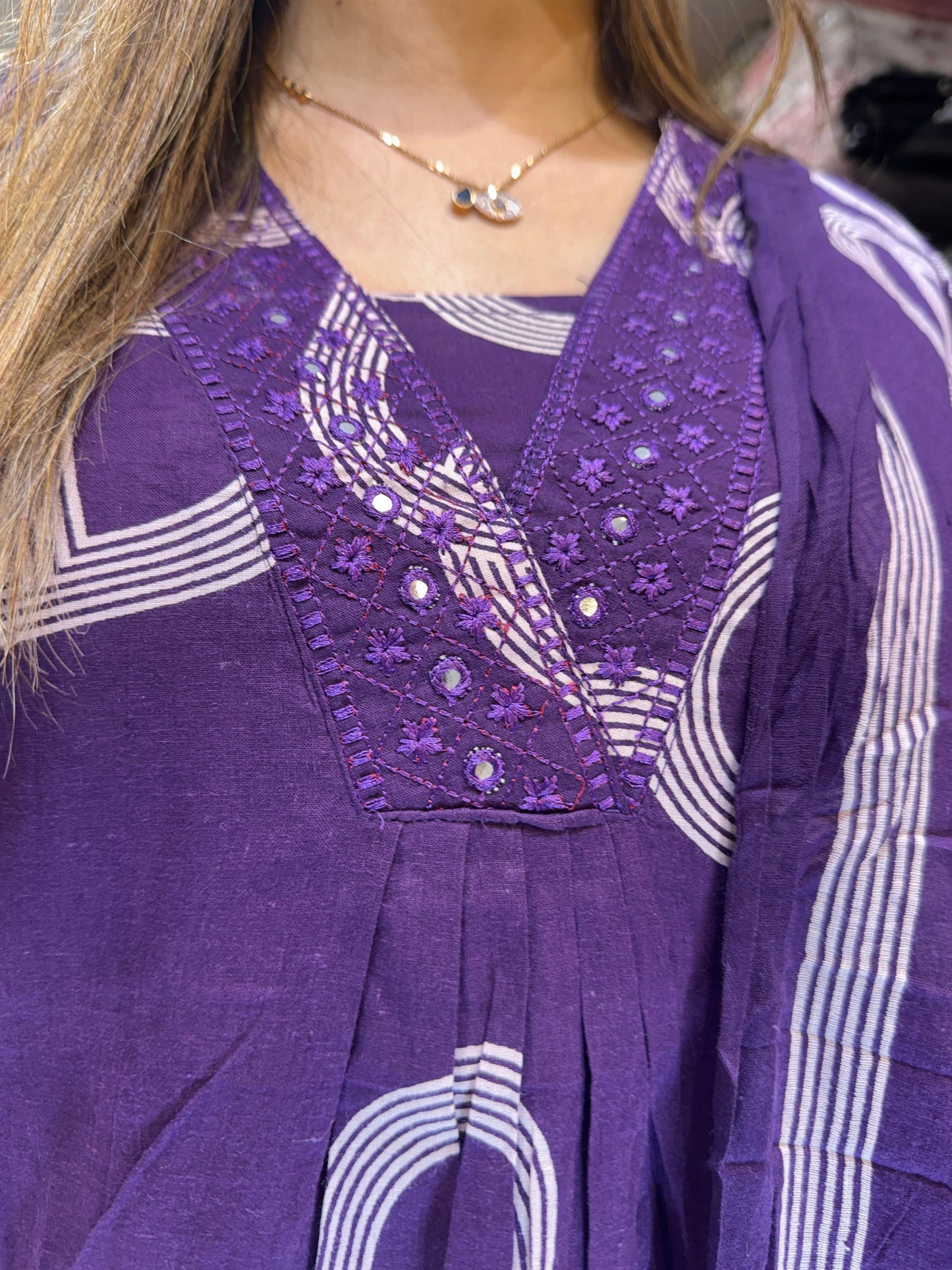 Pure Cotton Purple 3pc Set