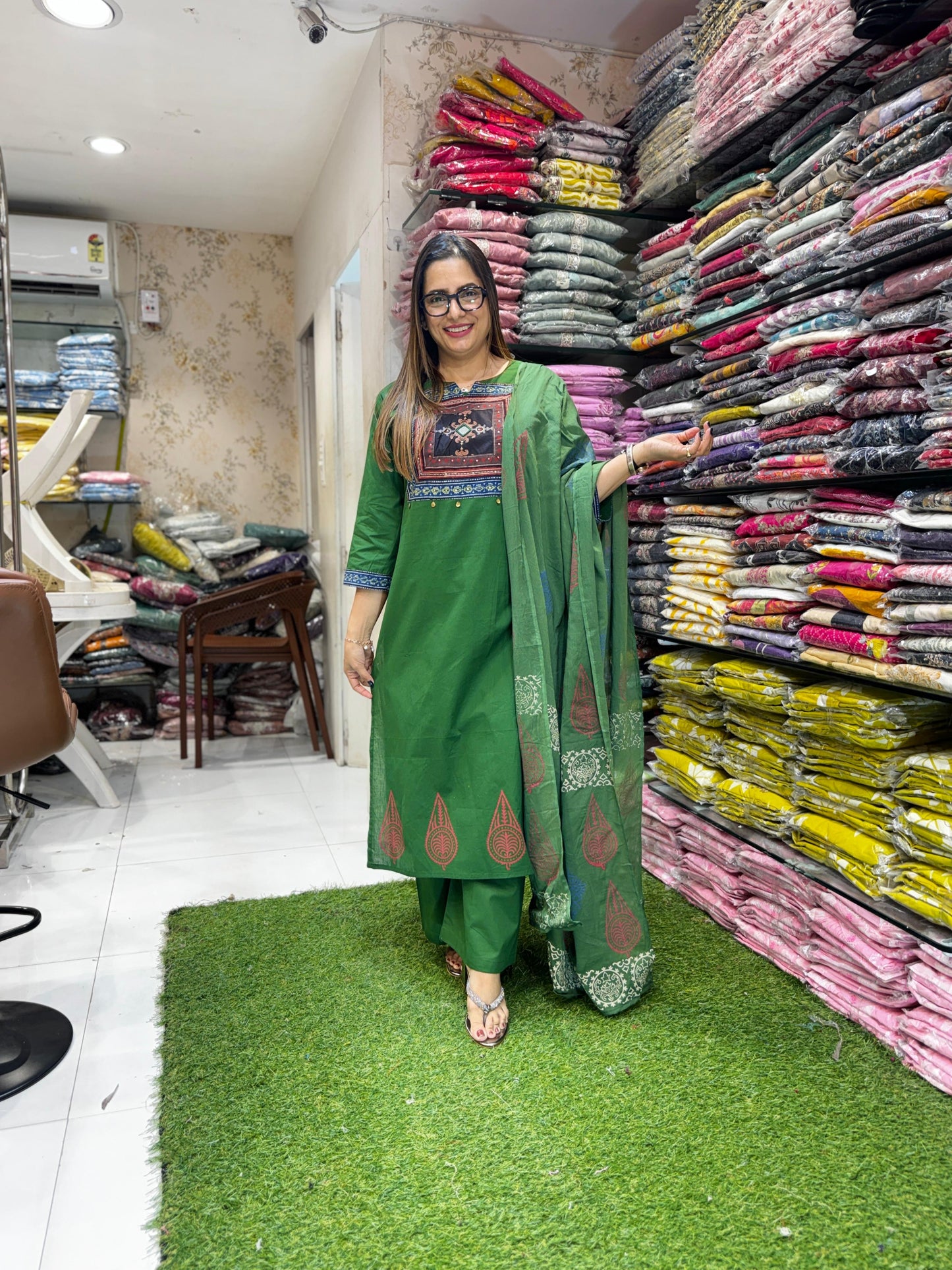 Slub Cotton Green 3pc Set