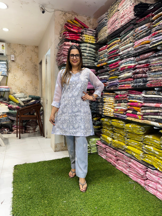 Pure Kota Doria Gray 2pc Set