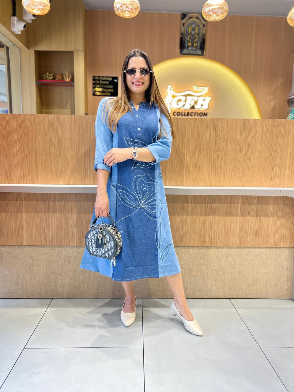 Pure Denim Blue Midi