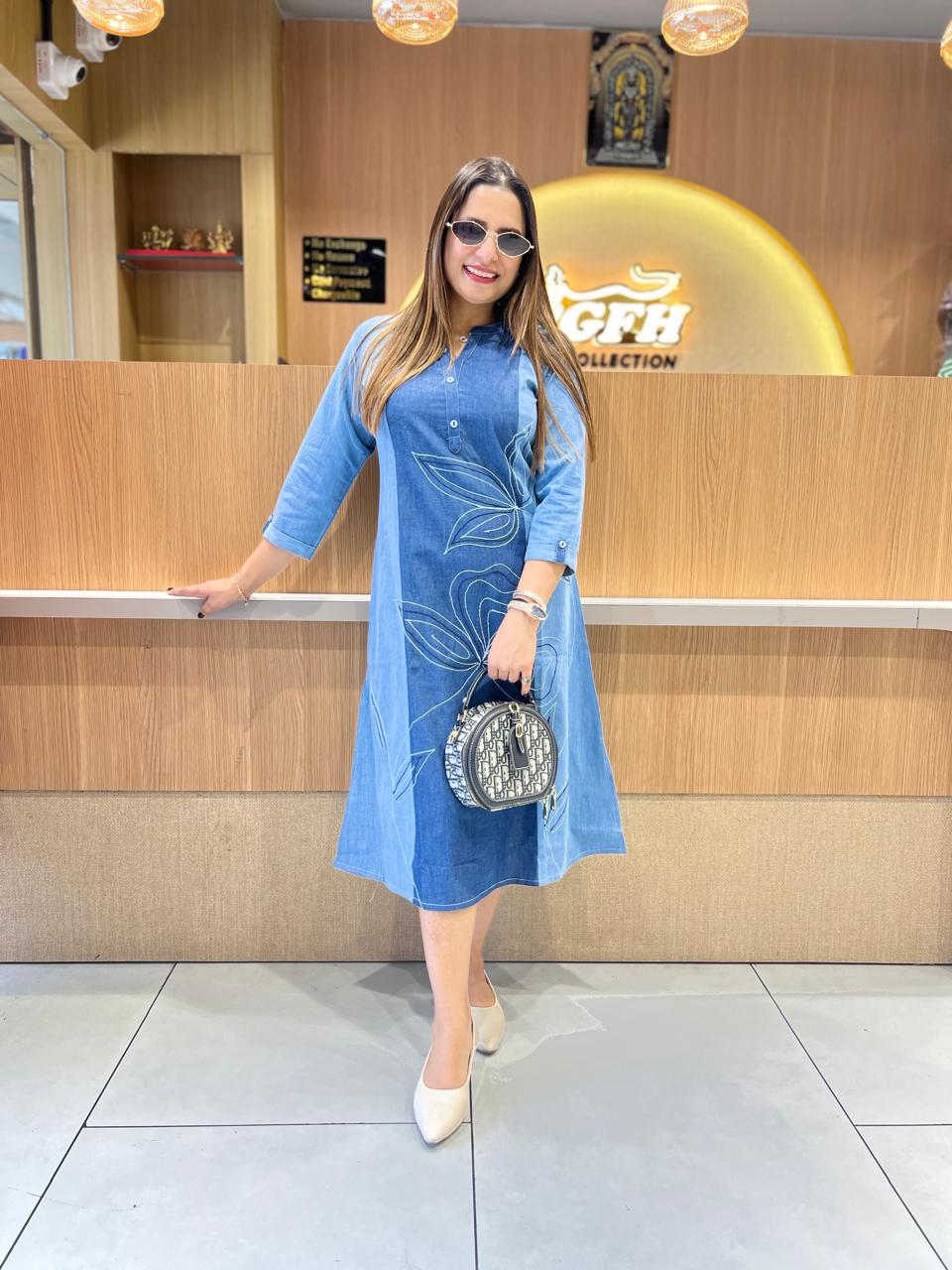 Pure Denim Blue Midi